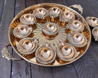 Brass Diwali Diya: Handmade Indian Festival Tealight Holder