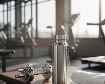 Stainless Steel Water Bottle – Insulated Metal Thermos – Double Wall Vacuum Flask – Leak Proof Reusable Bottle – Hot & Cold Travel Drinkware