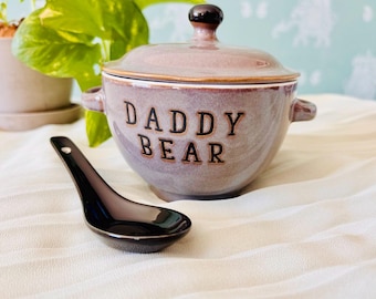 Daddy Bear | Porridge Bowl | Stoneware Cereal Bowl| Gifts for Kids | Baby Shower Gifts | Soup Bowl| Gifts| Father's Day Gifts | Easter Gifts