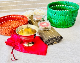 Return Gift Combos | Housewarming Gifts | Thambulam Sets | Party Favors | Indian Return Gift Combos | Brass Return Gifts| Sold as a Set