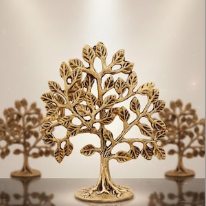 Antique Brass Tree of Life Decor: Table Centerpiece | Easter Gifts