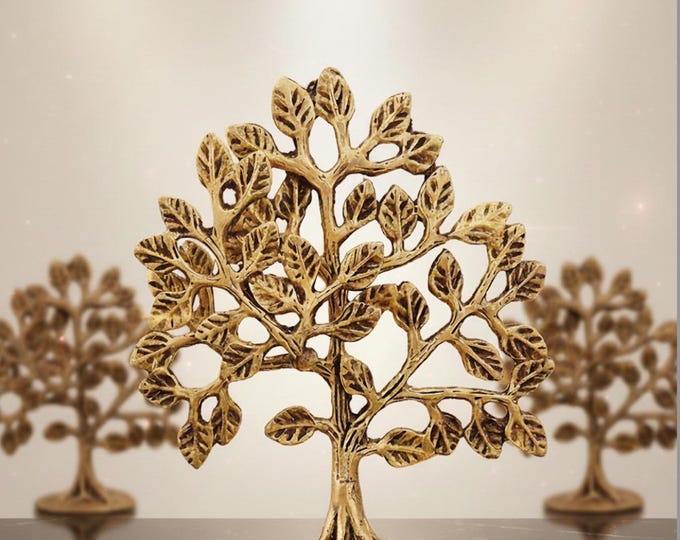 Antique Brass Tree of Life Decor: Table Centerpiece | Easter Gifts