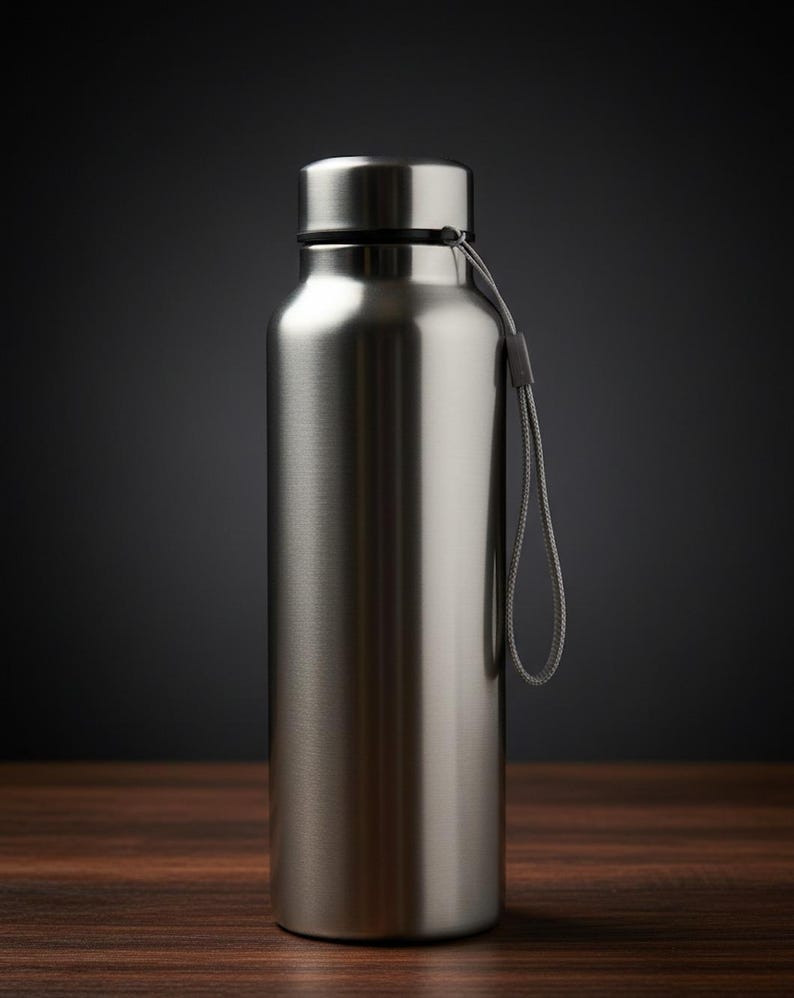 Stainless Steel Water Bottle – Insulated Metal Thermos – Double Wall ...