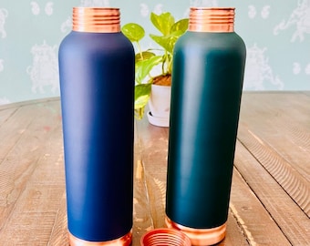 Copper Water Bottle | Eco-friendly|Premium Health Product(700 ML Capacity) Everyday Water Bottle| Gym Water Bottle| Yoga Water Bottle