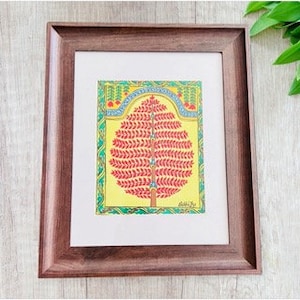 Indian Hand Made Pattachitra Painting on Canvas| Unframed Famous Indian Traditional Art - Tree Of Life | Home Office Decor | Wall Decor