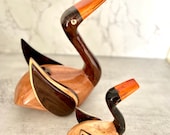 Handmade Wooden Duck Wooden Duck Sculpture Duck Ornaments Handmade Carving Duck Figurine Desk Decor Duck Gifts Wooden Decoy Duck