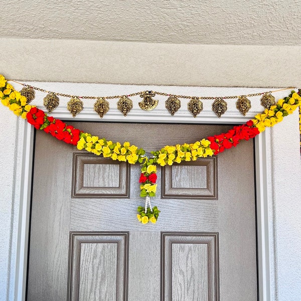 Metal Door Hanging, Wall Toran, Bandarwal for Home Decoration/Ganesha Toran for Mandir Temple, Wall Hanging, Housewarming Gift, Diwali Gift