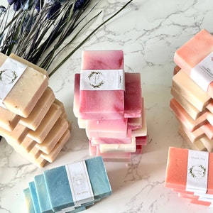 Handmade Soaps With All Natural Ingredients | Guest Soap Bars | Wedding Soap Favors | Bridal Soap Favors | Guest Gifts | Vegan, Natural Soap
