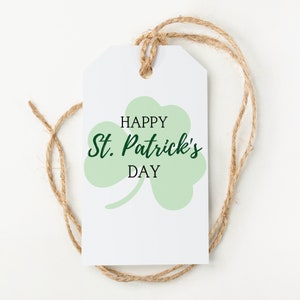 Clover St. Patrick’s Day Printable Tags, St. Patrick’s Gift Tag, Kids treat tag, St. Patrick’s Hang Tag, Instant Download Tag, PDF