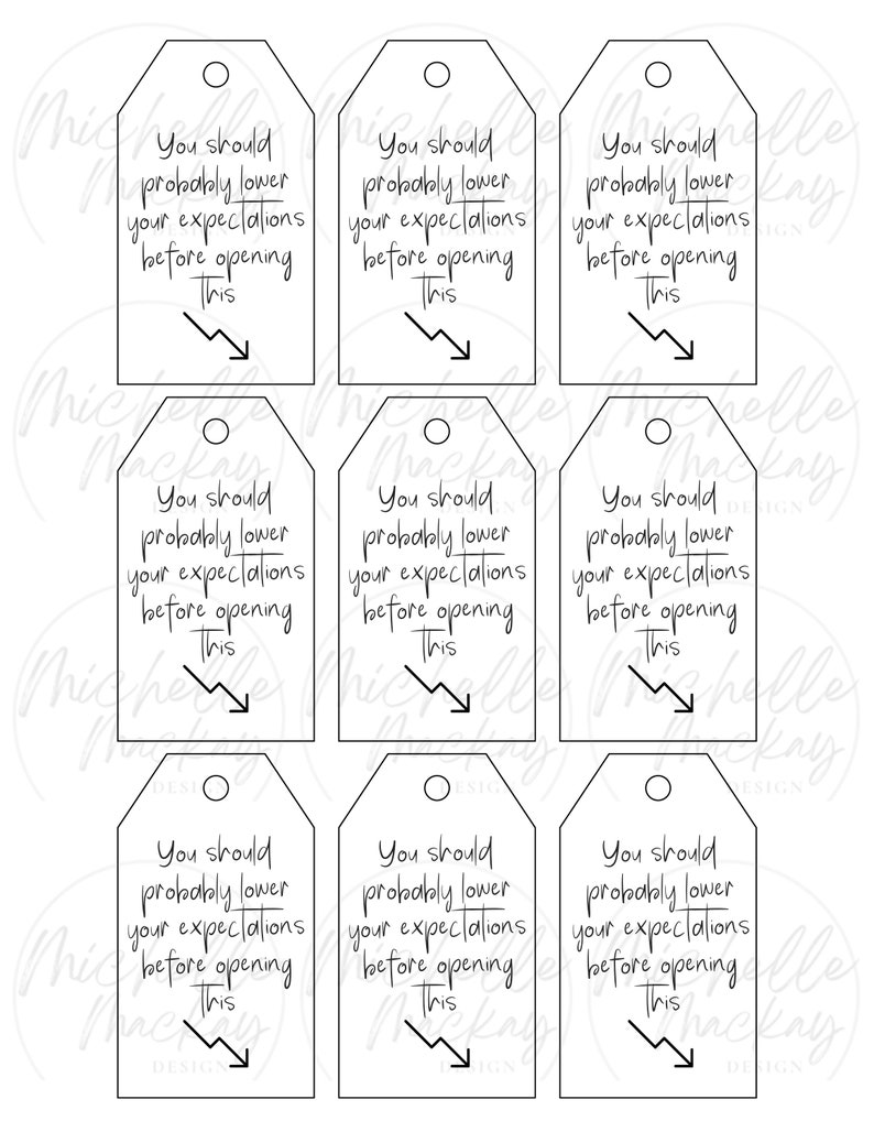 Humor Gift Tag. Printable PDF. Dry Someone Told Me You Wanted - Etsy