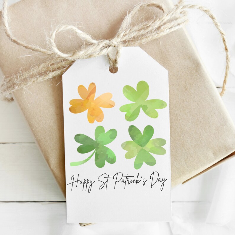 st patricks day printable tags