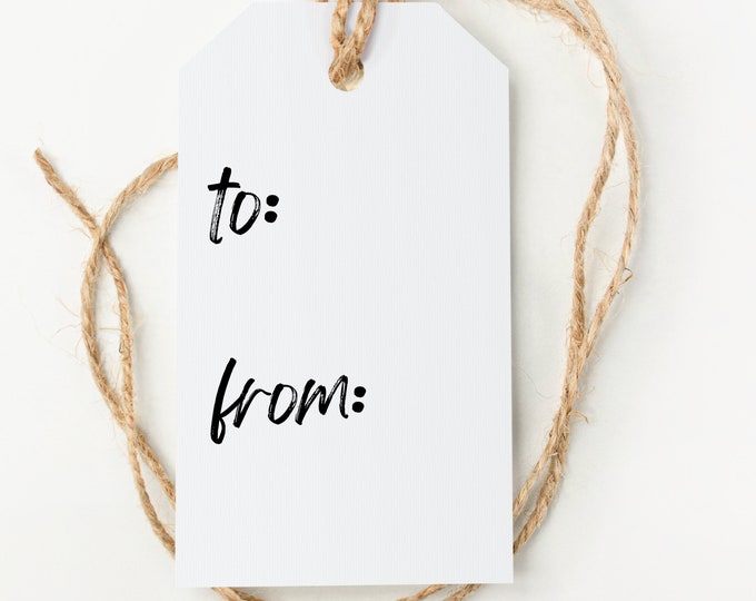 To From Gift Tags. Gift Tags for Any Occasion. Printable PDF. Hanging ...
