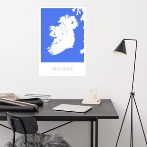 Irland Karte | Monochromer Druck | Irland Karte Kunst | Print Poster Perfektes Geschenk oder Mitbringsel