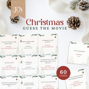 Christmas Movie Quote Trivia Game | Fun Holiday Party Game |&quot; Printable Christmas Activity for All Age | Digital Christmas Party Games