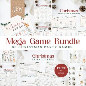 Christmas Games MEGA BUNDLE | 30 Printable Christmas Party Games | Fun Family Activities | Holiday Fun Ideas | Christmas Game Bundle