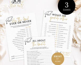 Graduation Party Game: How Well Do You Know the Graduate? (Printable PDF)