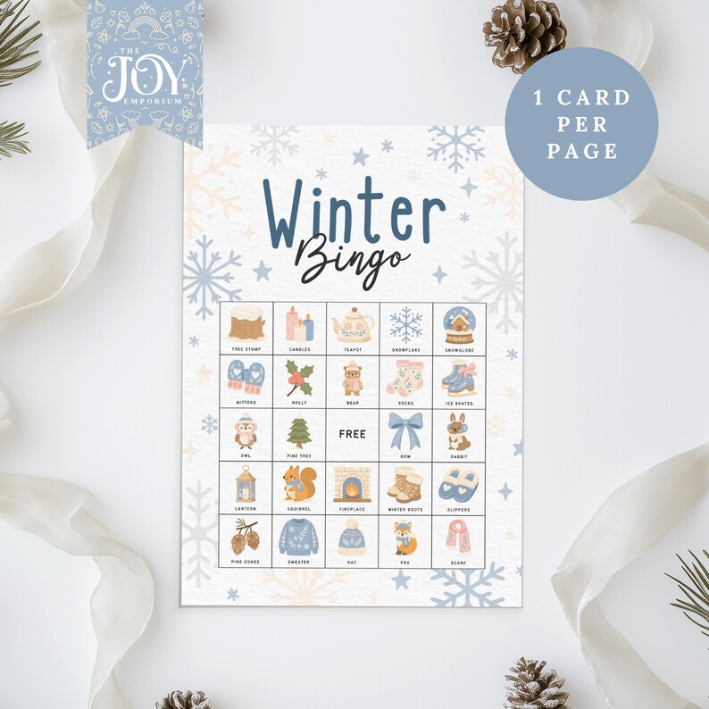 Winter Bingo, 30 Printable Winter Bingo Cards for Kids, Fun Classroom ...