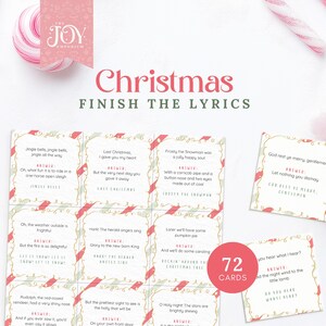 Christmas Finish the Lyrics Game | Holiday Party Game for Family & Friends | Fun Christmas Song Trivia | Office Game | Christmas Party Game