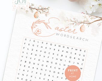 Easter Word Search Printable | Fun Easter Activities for Kids | Instant Download PDF | Party Games | Easter Classroom Games Printable