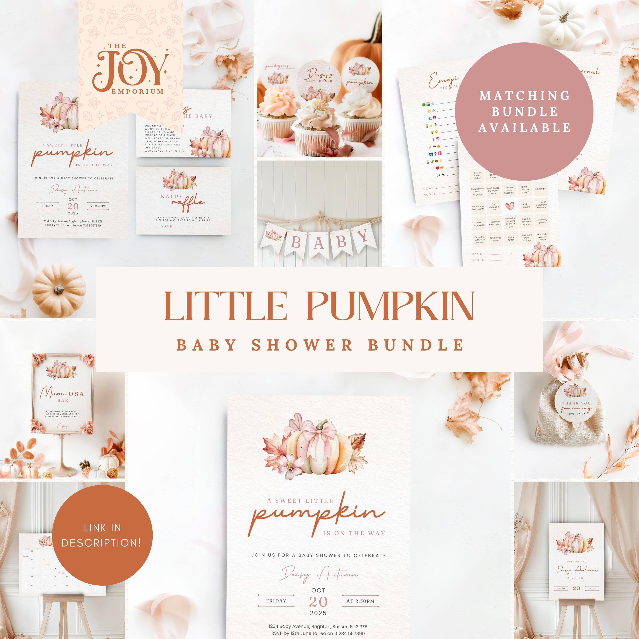 24 Stück Kürbis One Cupcake Topper - Herbst-Deko Für Cupcakes, Kuchen & Desserts | Aus Glitzer-Karton, Mit Zahnstocher, Für Thanksgiving & Babypartys