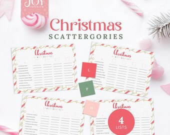 Christmas Scattergories Game | Christmas Party Games | Fun Family Holiday Game | Printable Christmas Activities | Instant Download