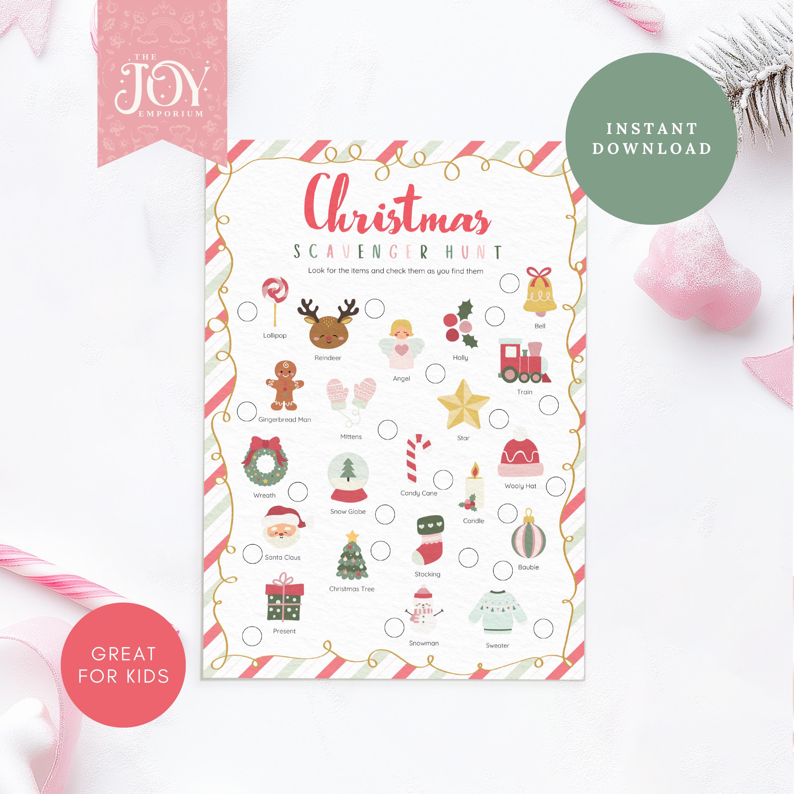 Christmas Scavenger Hunt Printable Games | Toddler & Preschool Activity ...