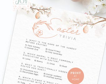 Easter Trivia Game | Fun Family Activity | Printable Easter Quiz | Perfect for Kids and Adults | Easter Trivia Questions & Answers