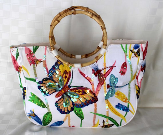 Butterfly & Dragonfly with Sequins Purse - image 1