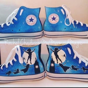 Zapatos Peter Pan pintados a mano Converse Vans Toms Regalo de Navidad