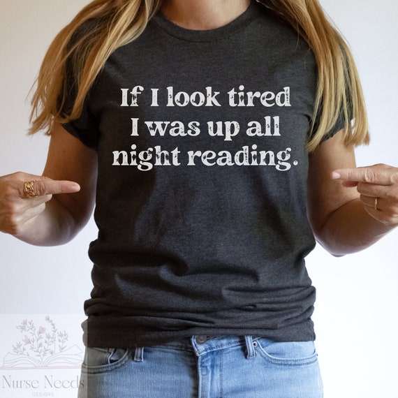 Vintage Bookworm T-Shirt: Read All Night, Unisex Fit