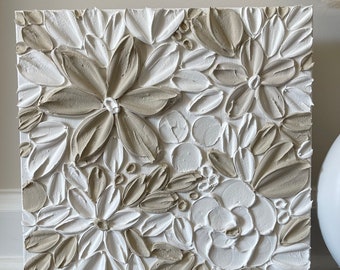 Texture Painting | Texture Floral Art| Textured Flower Painting | Wall Art | Wall Decor | Petal Painting | Floral Painting| Shelf Decor