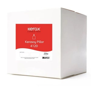 Kerax KeraSoy Säule 4120 UK Kerzen Sojawachs 20kg / 44lbs Großdose groß für Säulen und Schmelzen Natürlich Vegan Verschiedene Größen Kerzenherstellung