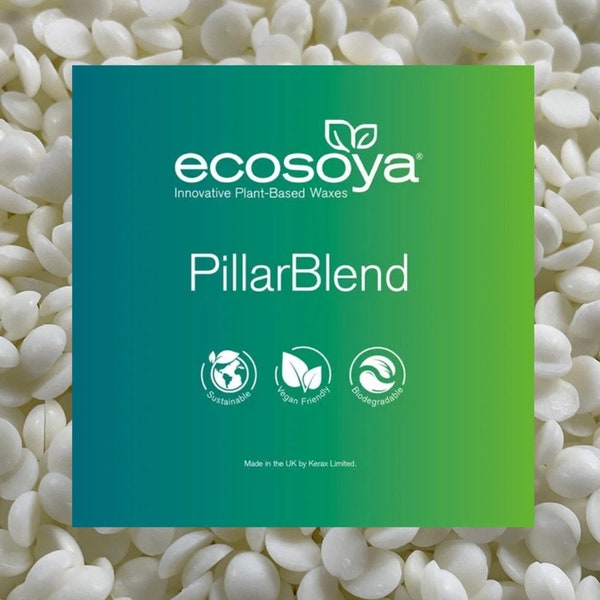 EcoSoya Pillar Candle Soy Wax for pillars votive and melts Natural Vegan Different Sizes Candle Making Craft Handmade