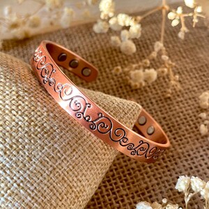 Geflochtenes Kupferarmband – Offene Armspange, Verstellbar, 11 Mm Breit, Ohne Magnete, Für Damen & Herren