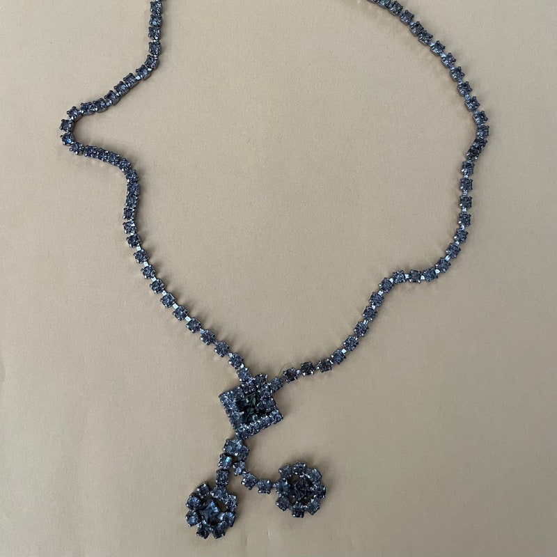 rhinestone necktie necklace