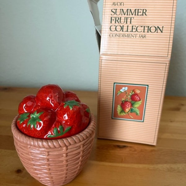Avon 1985 Summer Fruit Collection Condiment Jar