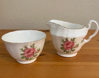 Adderley Bone China Lawley England sugar and creamer