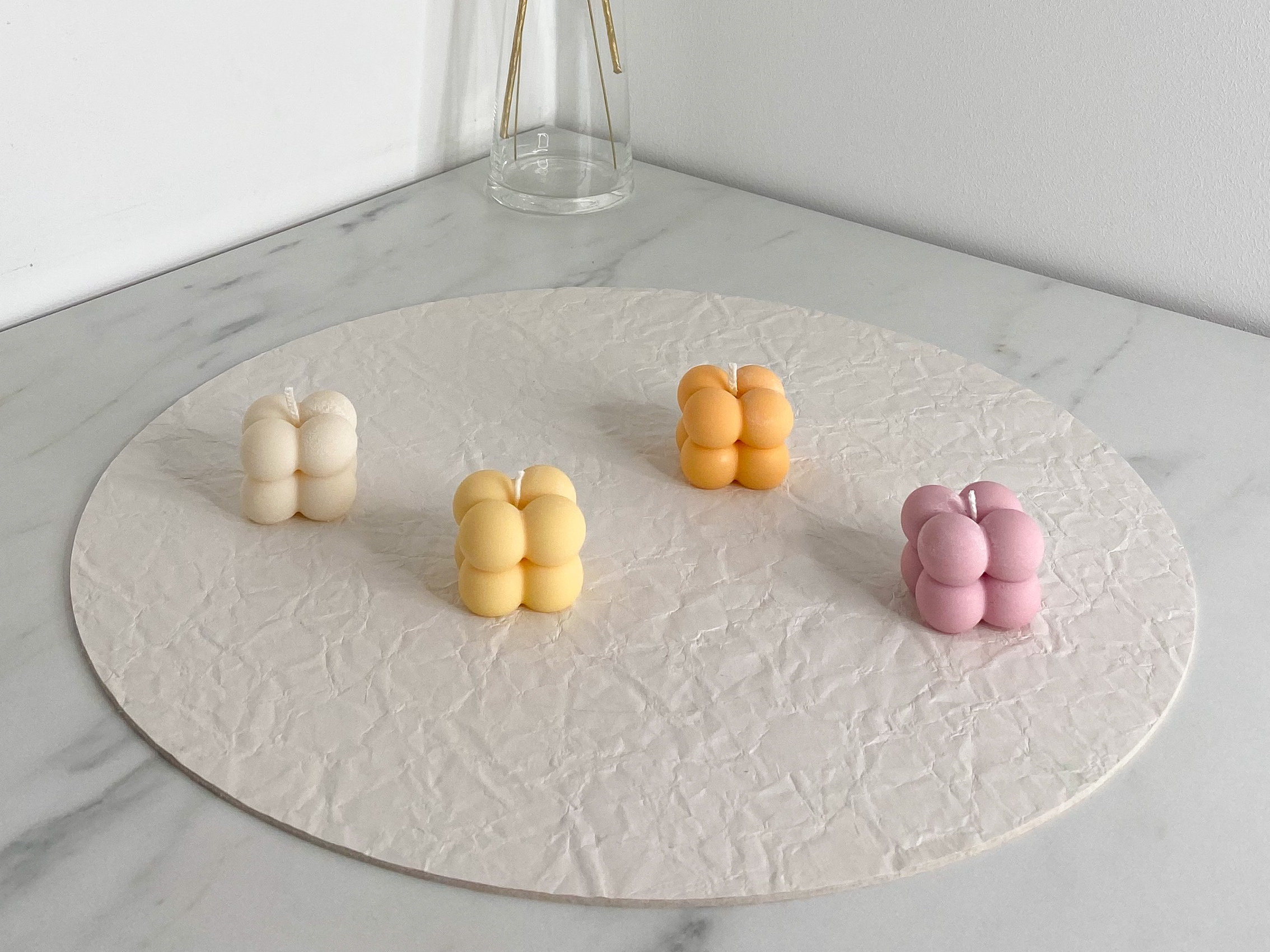 Mini Bubble Candle Cube | Small Lights Decorative Perfect Gift Wedding Favor Home Decor |