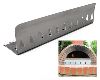 18 Inch (45cm) Pizza Oven Fire Shield, Flame Guard, Heat deflector, 2 Way Heat Shield Feature, Pizza Edge Protection and Flame Tamer.