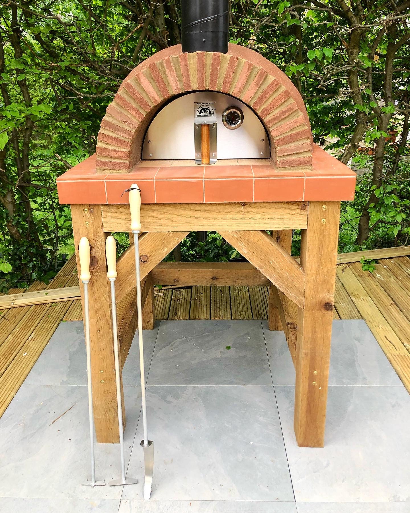 Ember Hook Rake Pizza Oven BBQ Tool Coals Charcoal Rake Wood Fired Oven ...