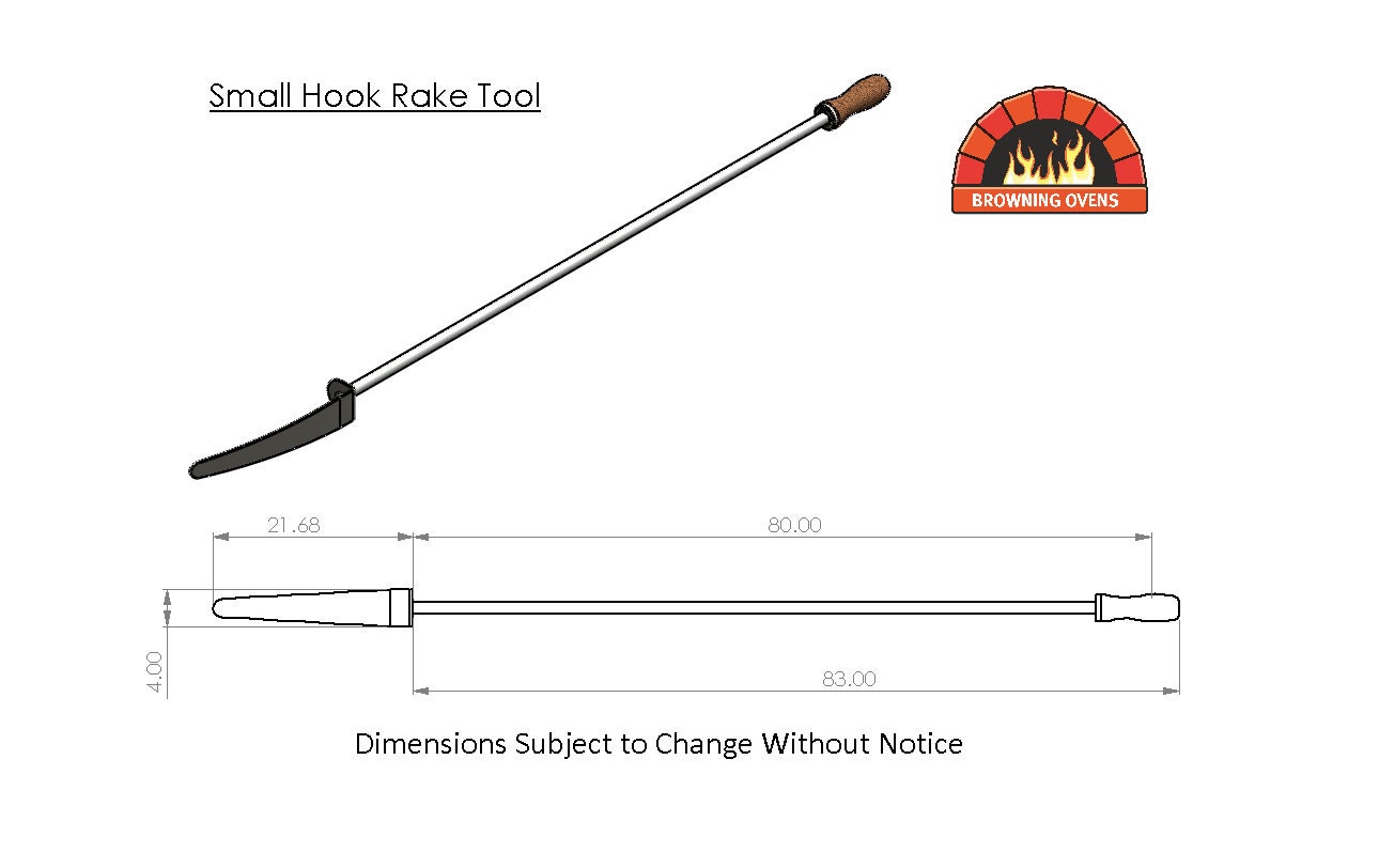 Ember Hook Rake Pizza Oven BBQ Tool Coals Charcoal Rake Wood Fired Oven ...