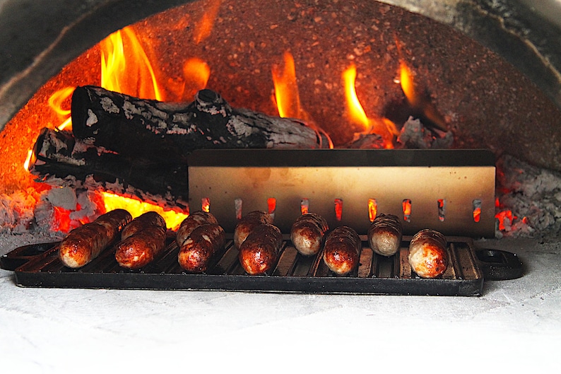 14 Inch 35cm Pizza Oven Fire Shield, Flame Guard, Heat Deflector, 2 Way