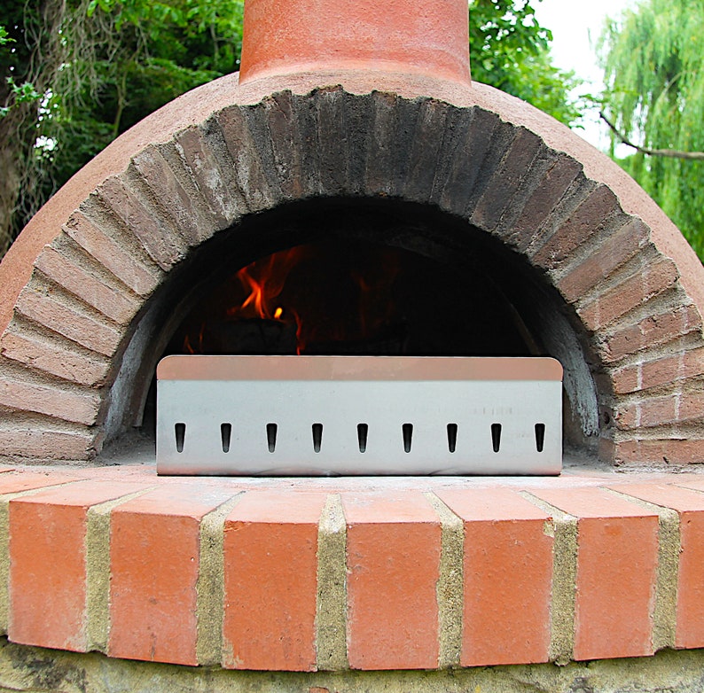 14 Inch 35cm Pizza Oven Fire Shield, Flame Guard, Heat Deflector, 2 Way