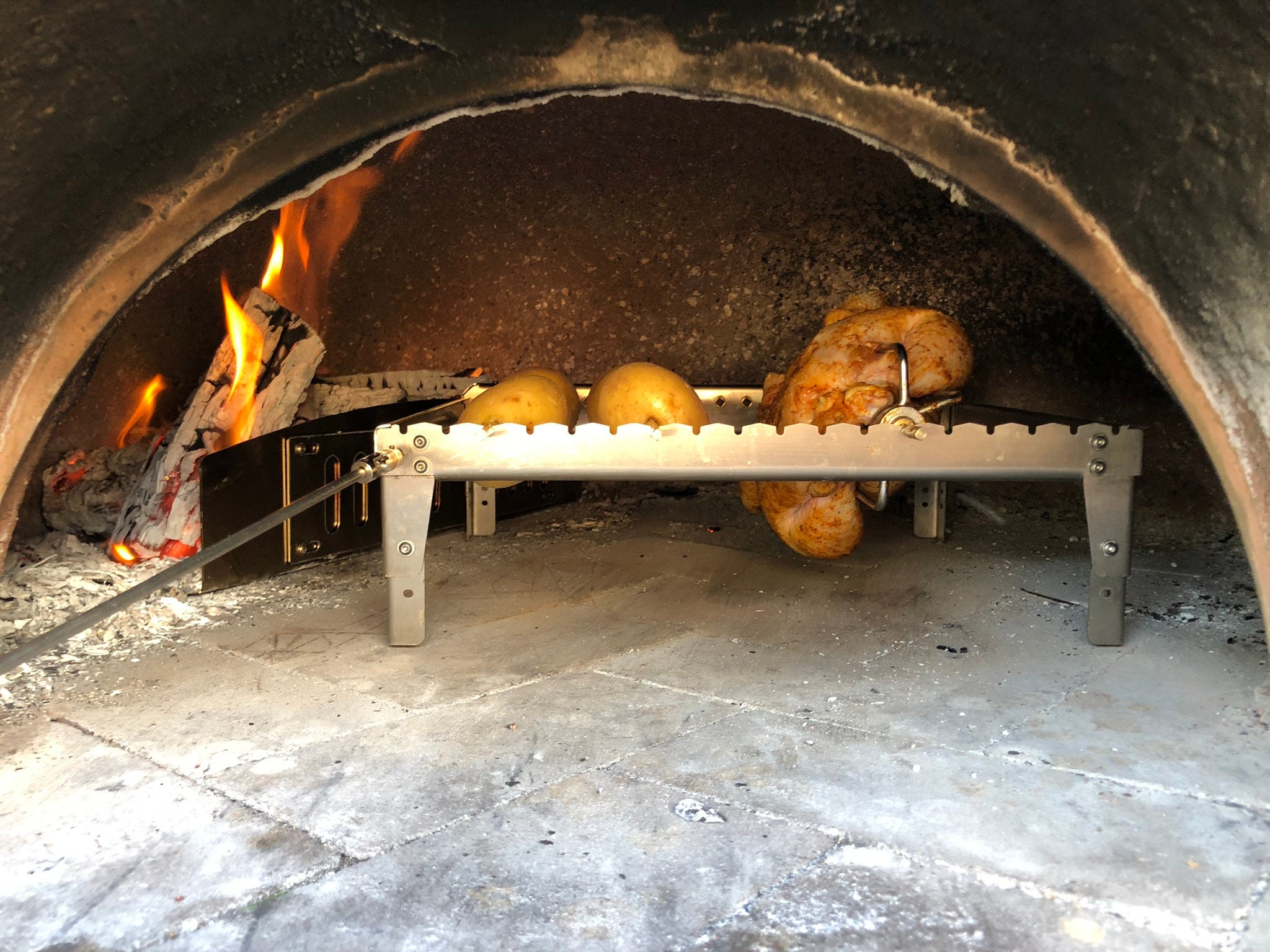 BROWNING OVENS — Large Pizza Oven Adjustable Fire Shield