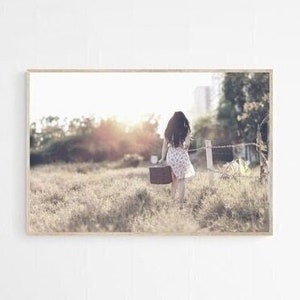 Picnic Print: Spring Countryside Wall Art (Digital Download)