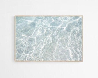 Ocean Water Print, Ocean Photography Wall Print Beach Decor, Modern Beach Wall Art, Water Poster, Minimalist Printable Art, Digital Download