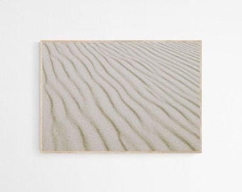 Combed Sand Beach Print,  Beach Sand Photography Wall Art Printable, Beach House Decor, Coastal Wall Art, Seascape Photo Print, Beach Poster