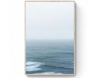 Ocean Wave Photography Print, Tropical Seascape Wall Art (Digital Download)