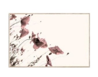 Poppies Flower Photography Print: Modern Floral Wall Decor (Instant Download)