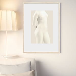 Ancient Rome Sculpture Print: Beige Torso Photography (Digital Download)